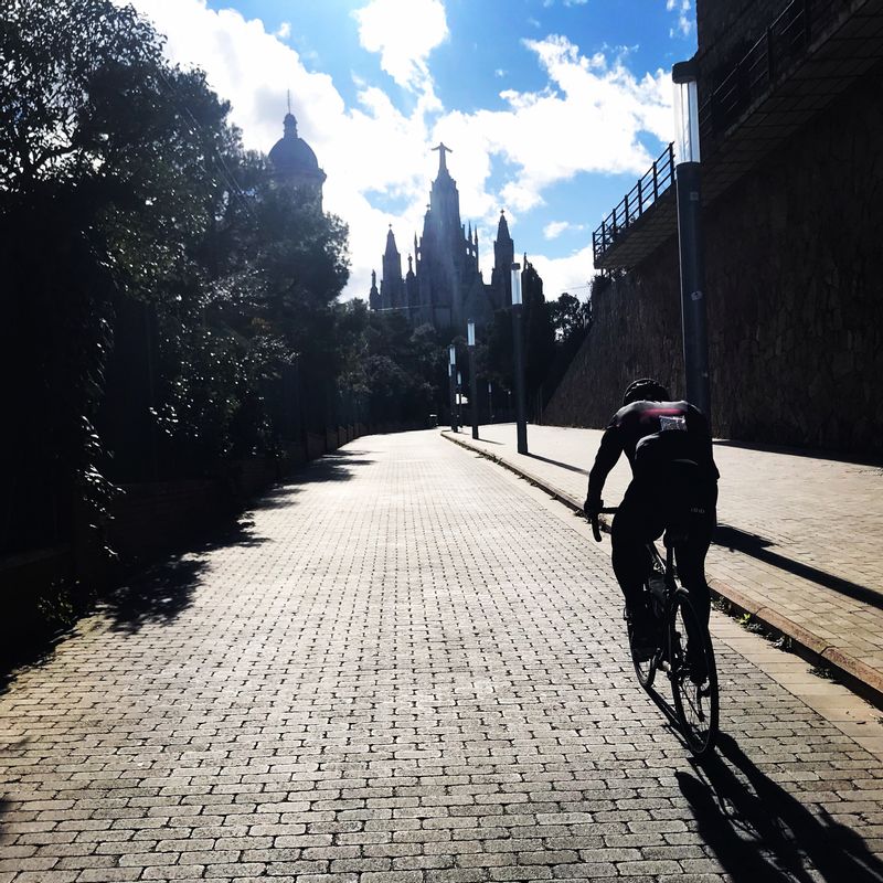 Barcelona Private Tour - Arriving to the top, on the cobbled section close to Tibidabo!