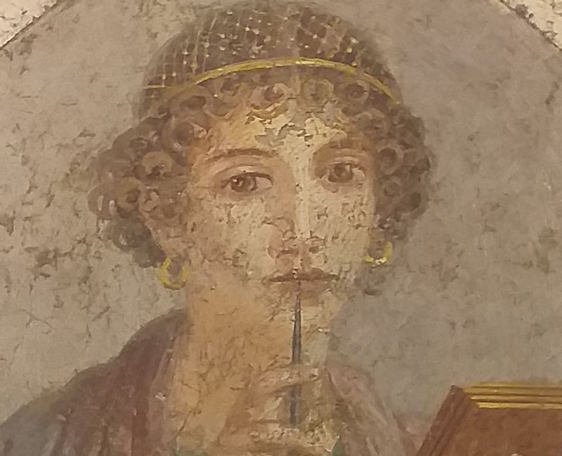 Naples Private Tour - One of the most famous frescoes in Naples Archaeological Museum: so-called Saffo, the woman poet