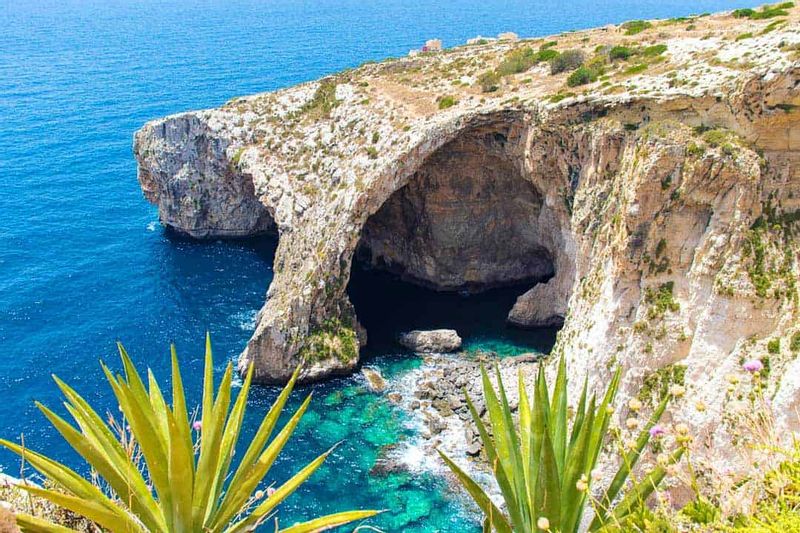 Malta Private Tour - This Blue Grotto from land when by sea will not permitted due some strong waves. It is a natural cave and it seems beautiful from outside so imagine how is much worth visiting the caves from inside.  