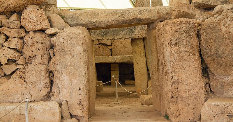 Malta Private Tour - Mnajdra (Maltese: L-Imnajdra) is a megalithic temple complex found on the southern coast of the Mediterranean island of Malta. Mnajdra is approximately 500m from the Ħaġar Qim megalithic complex. Mnajdra was built around the fourth millennium BCE; In 1992 UNESCO recognized the Mnajdra complex and Hagar Qim complex as UNESCO World Heritage Sites.