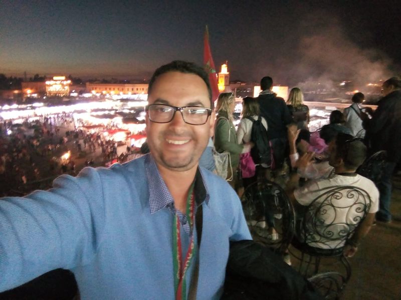 Marrakech Private Tour - The Beautiful Terrace of Cafe Glacier at Night