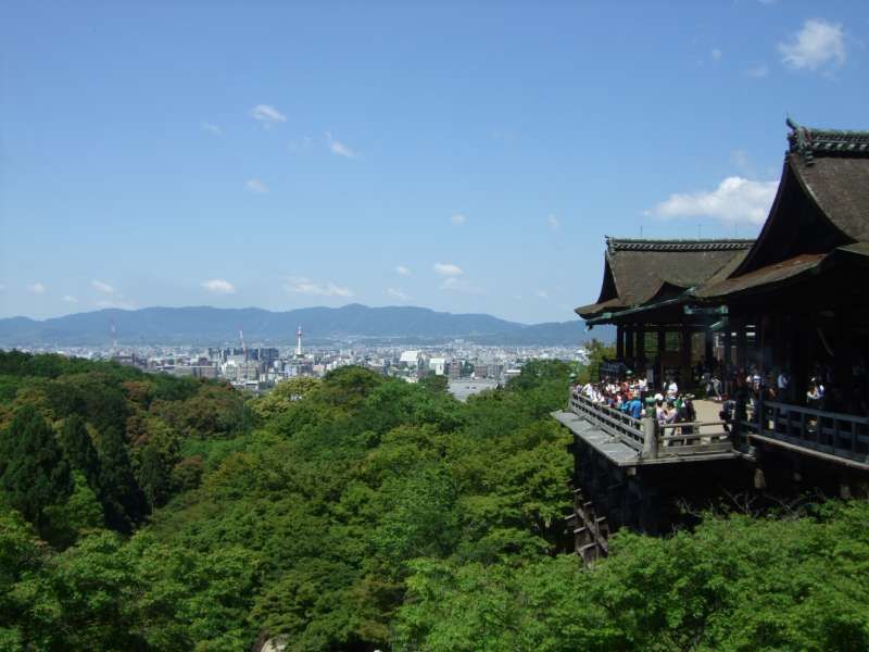 Kyoto Private Tour - "清水寺舞台"。在這裡可以眺望京都市內。