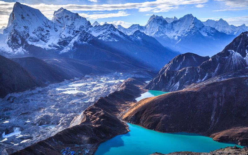 Kathmandu Private Tour - the picture was taken by helicopter Gokyo lake 