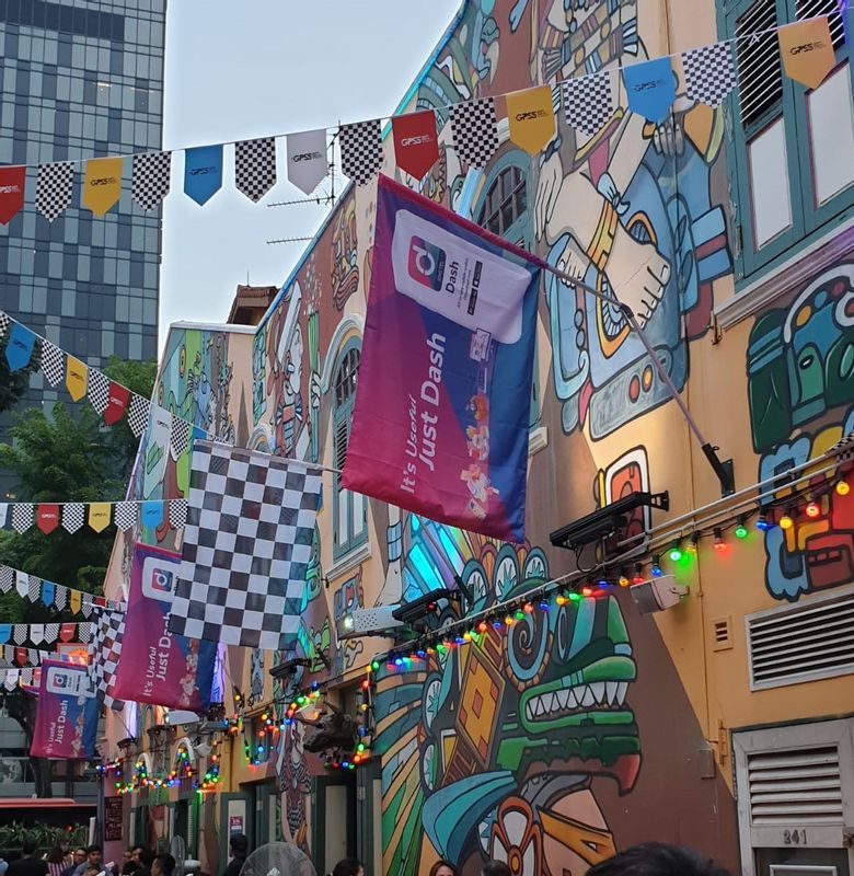 Singapore Private Tour - Colourful Art Street at Haji Lane in Kampung Gelam.
