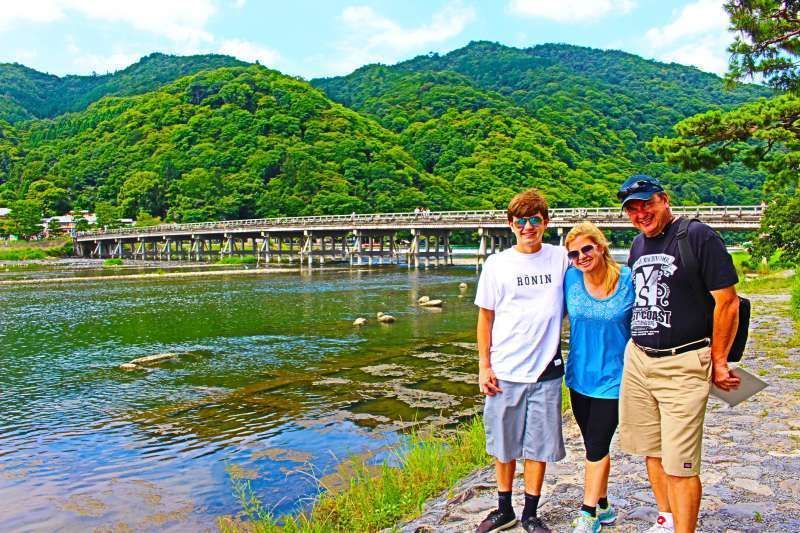 Kyoto Private Tour - Togetsu Bridge and Arashiyama. The landmark of Arashiyama district.