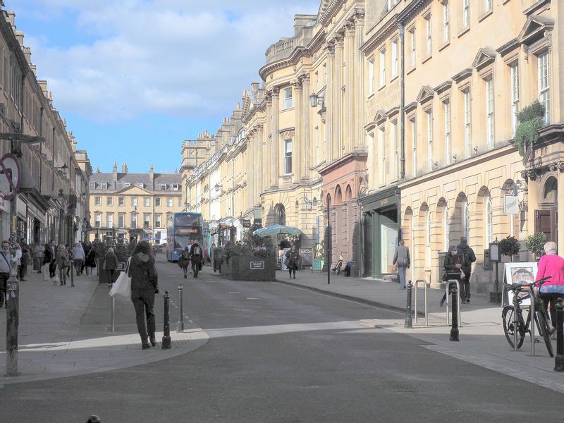 Bath Private Tour - Milsom Street one of the main shopping streets looking north