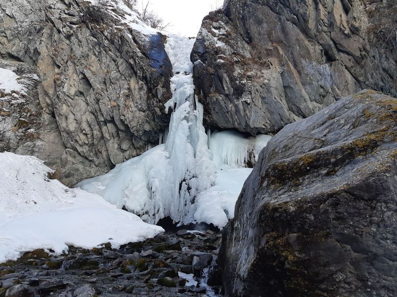 Bishkek Private Tour - Alamedin Waterfall in winter