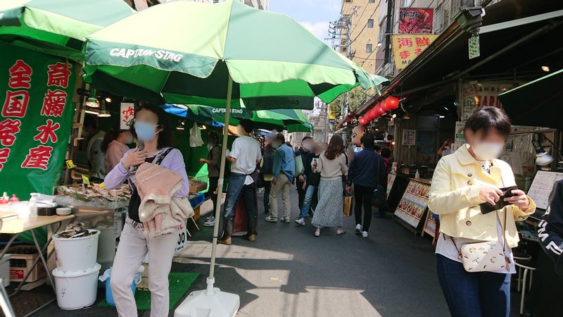 Tokyo Private Tour - Tsukiji Market: people hunt for delicacies