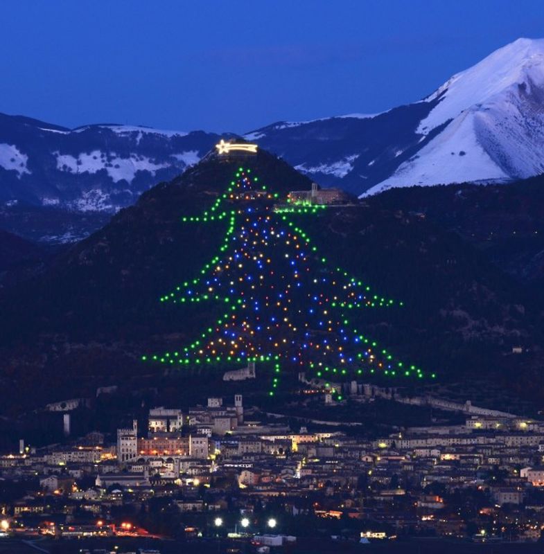 Umbria Private Tour - Thats what you'll get if you book between 8 december and 10 january: THE BIGGEST CHRISTMAS TREE IN THE WORLD!