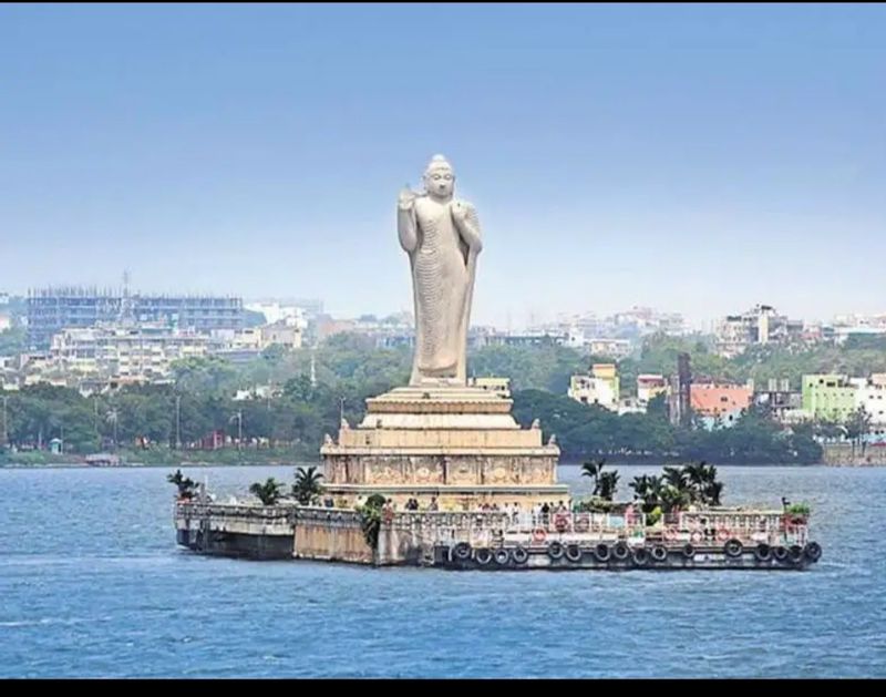 Hyderabad Private Tour - Buddha Statue at Hussain Sagar Lake 