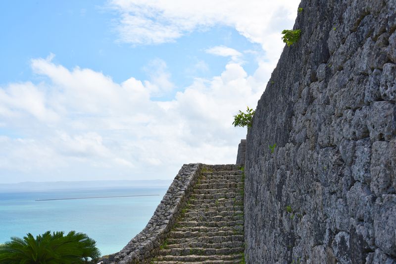 Okinawa Main Island Private Tour - Stairs to the keep of Katsuren castle