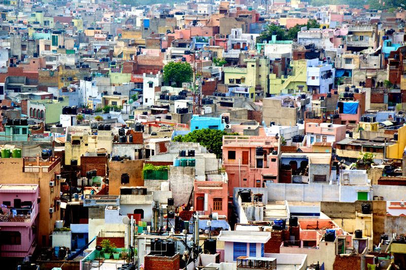 Delhi Private Tour - Aerial view of the bustling neighborhoods