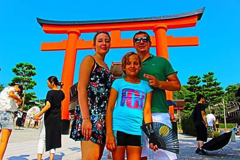 Kyoto Private Tour - Fushimi Inari Shrine. The entrance torii gate.