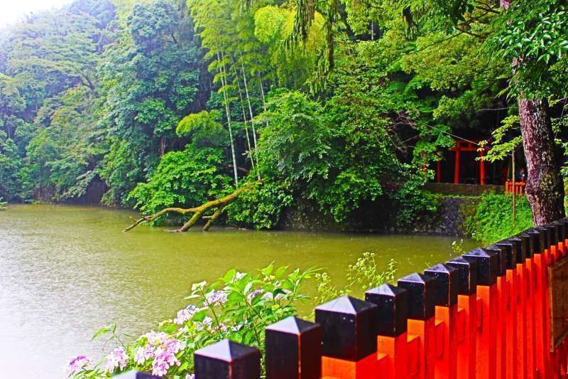 Kyoto Private Tour - Fushimi Inari Shrine. A beautiful pond.