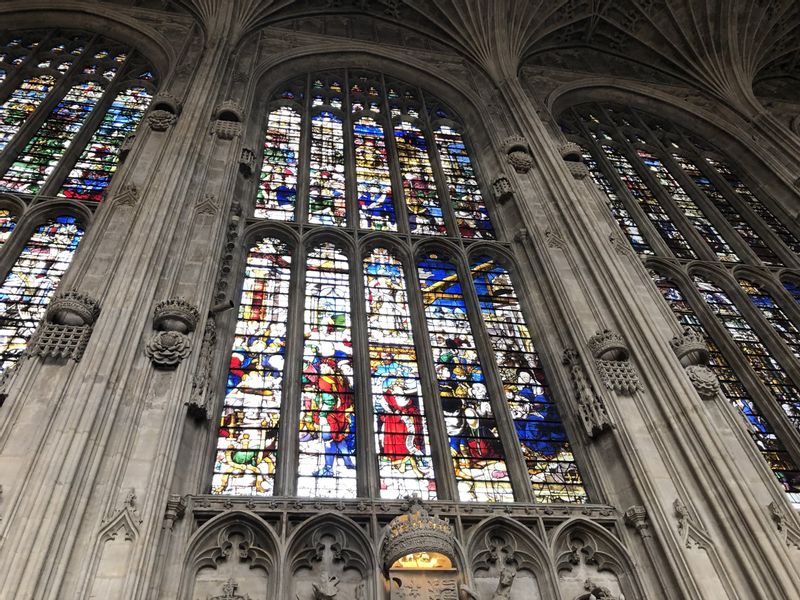 Cambridge Private Tour - One of the magnificent windows in the chapel at King's.