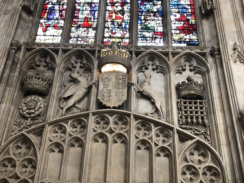 Cambridge Private Tour - An example of some of the stone carvings that appear in the chapel