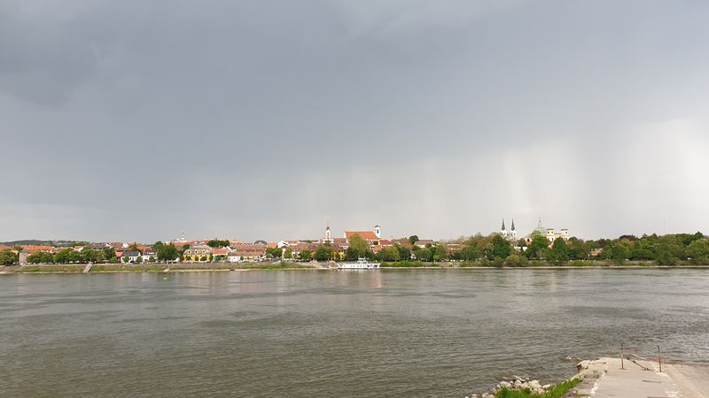 Budapest Private Tour - Vác Skyline from the Ferry Crossing