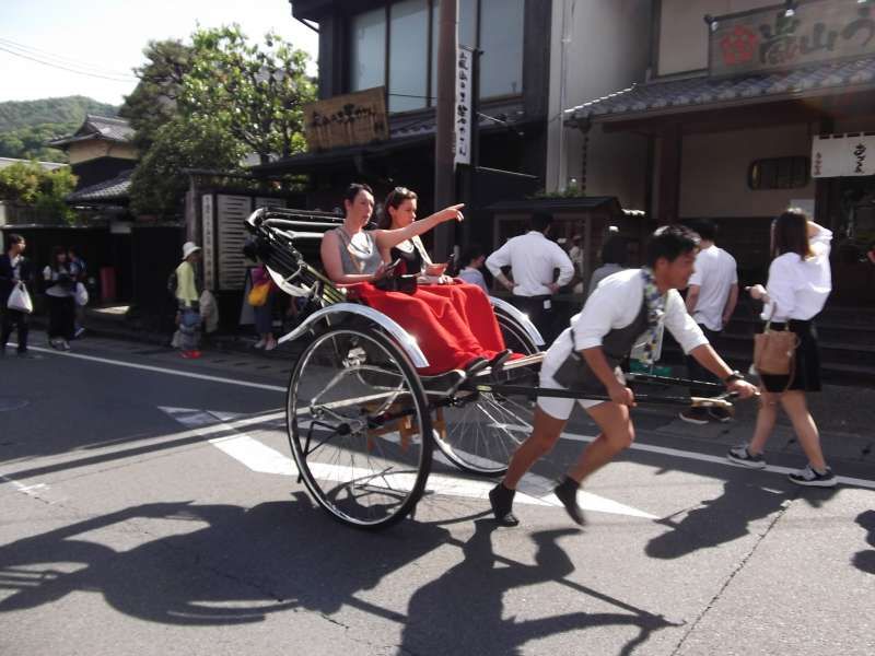 Kyoto Private Tour - Rickshaw being towed by a young man, a special attraction of Arashiyama.