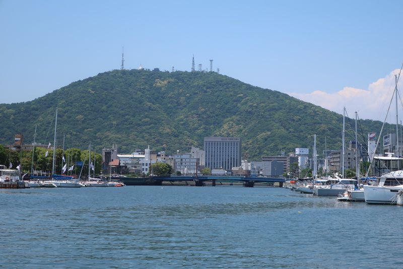 Tokushima Private Tour - Mt.Bizan from a pleasure boat.