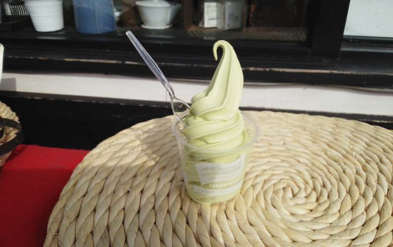 Niigata Private Tour - Murakami city produces good quality green tea.  This is green tea ice cream.