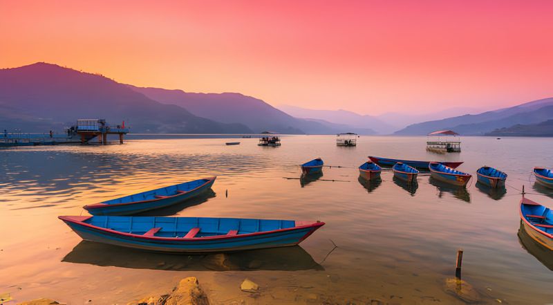 Gandaki Private Tour - Sunset view From phew lake