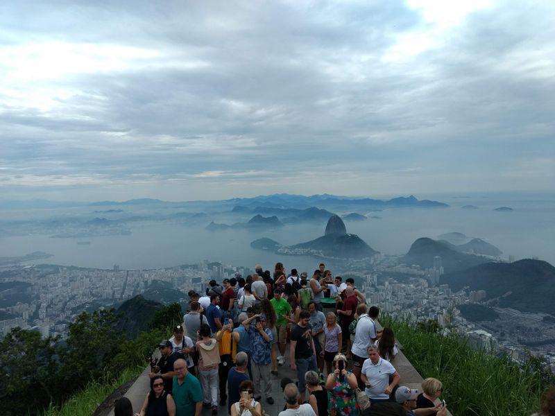 Rio de Janeiro Private Tour - The Guanabara Bay view from th Corcovado Hill perspective.