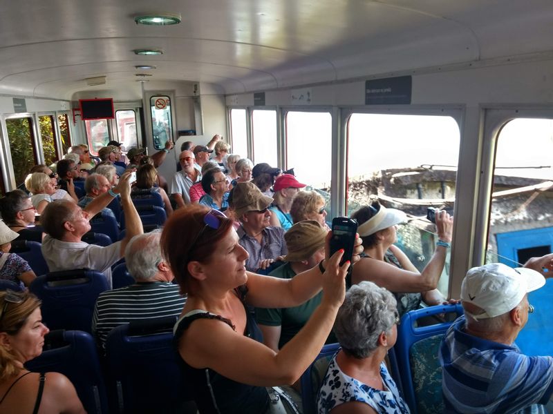 Rio de Janeiro Private Tour - The tourists enjoy the train ride up to Corcovado Hill.