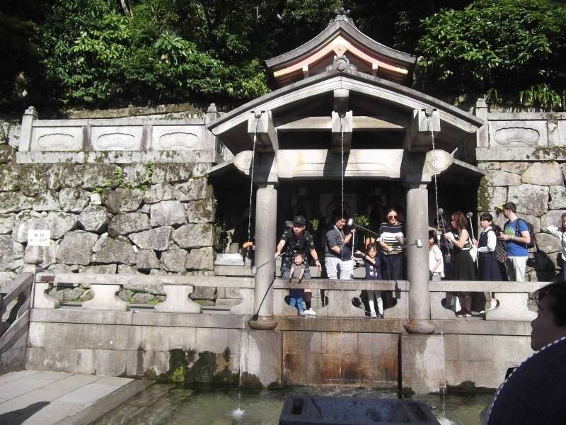 Kyoto Private Tour - "Otowa-no-taki" waterfall of Kiyomizu-dera temple.