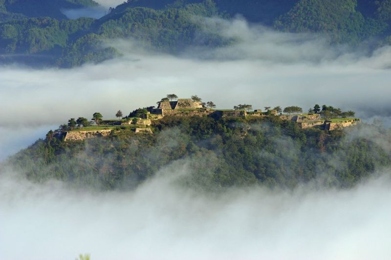 Himeji Private Tour - Takeda Castle Ruins floating on the sea of clouds from Ritsuun-kyo Observatory,  Photo: Courtesy of Asago City