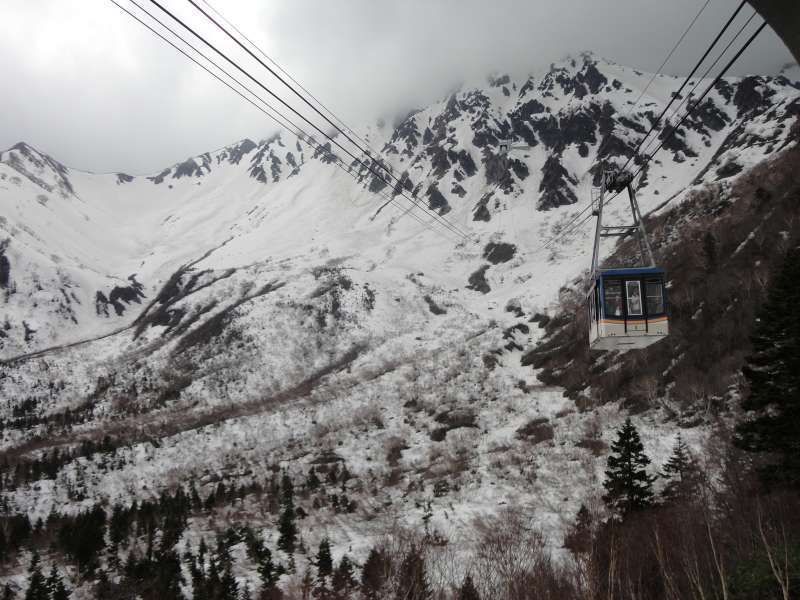 Aichi Private Tour - Snow-covered Tateyama mountain range from ropeway