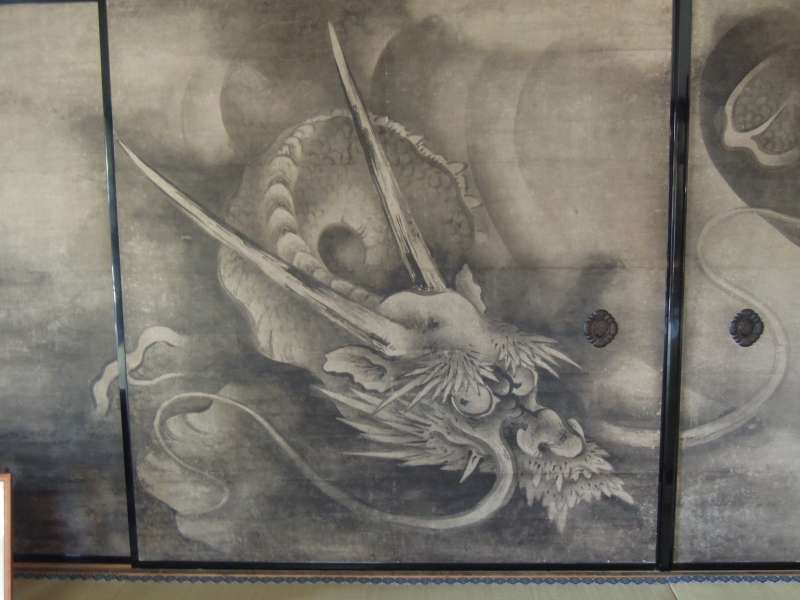 Kyoto Private Tour - Dragon Painting on the paper sliding doors in Ken-ninji Temple