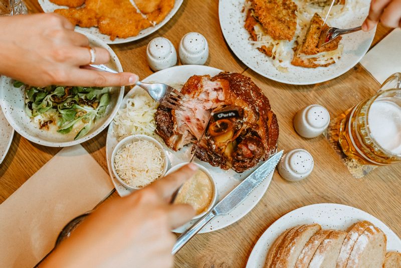 Prague Private Tour - A tasty roasted pork knuckle.