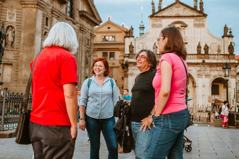 Prague Private Tour - Crossing the historic Charles Bridge.