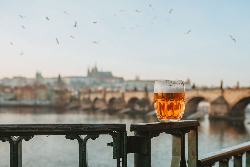 Prague Private Tour - Enjoy the famous Pilsner Urquell with a beautiful view.