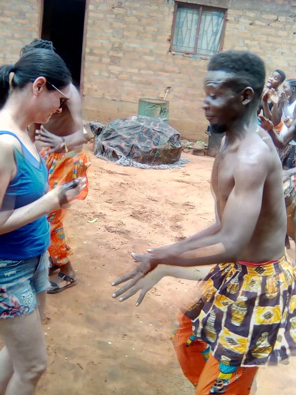 Livingstone Private Tour - A tourist enjoying a traditional dance  at Mukuni Village