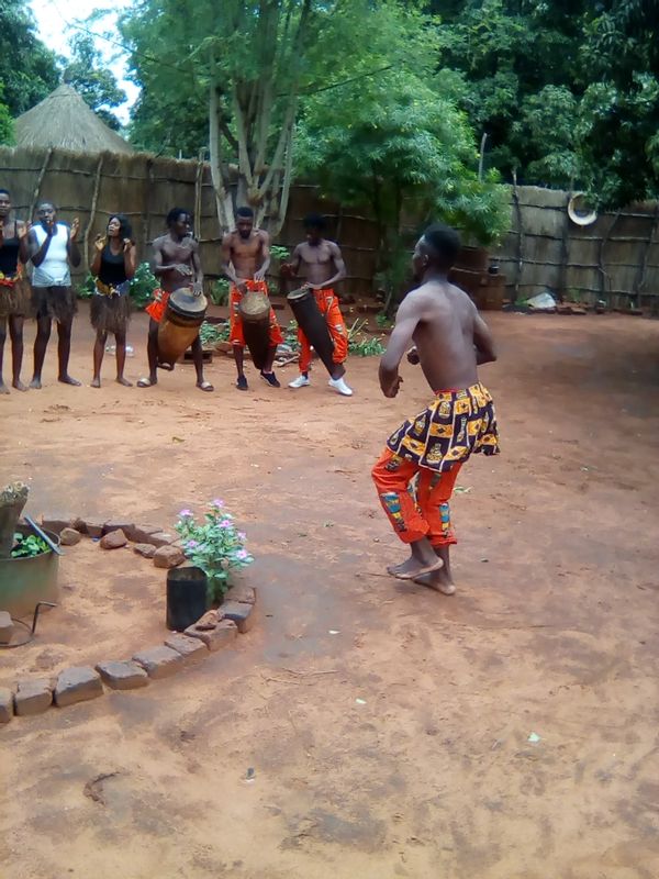 Livingstone Private Tour - African drum beats rumbling in Mukuni  Village