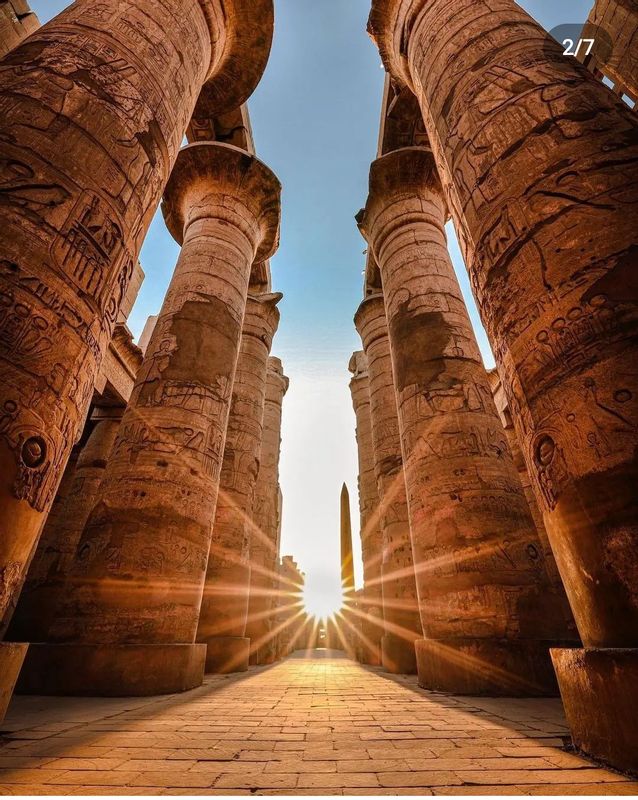 Luxor Private Tour - this view of the biggest hall  (huge column) you will see ever , karnak temple