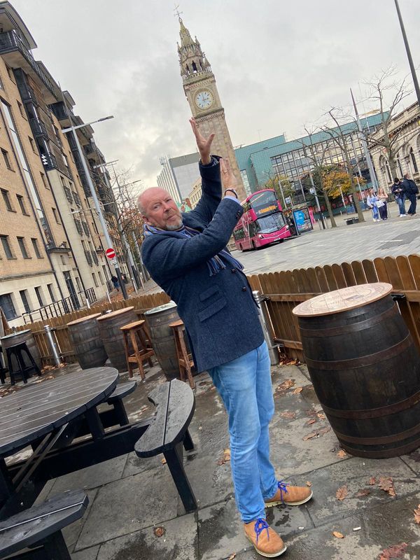 Belfast Private Tour - Trying to straighten the Albert Memorial clock tower ? 