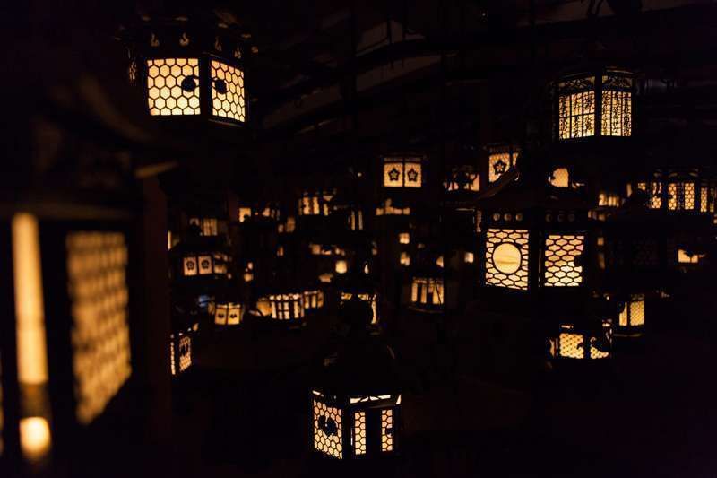 Nara Private Tour - Lantern-lit room in one of the Kasuga Grand Shrine buildings 