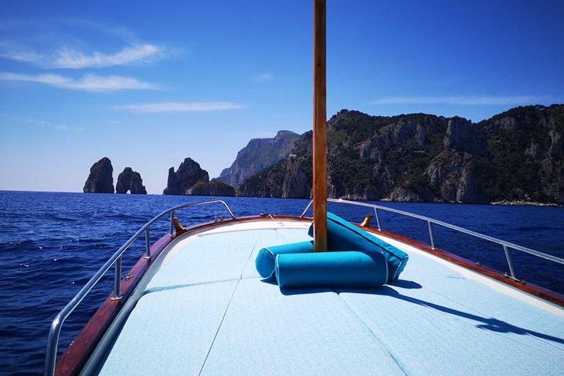 Capri Private Tour - View of Faraglioni Rocks from the boat