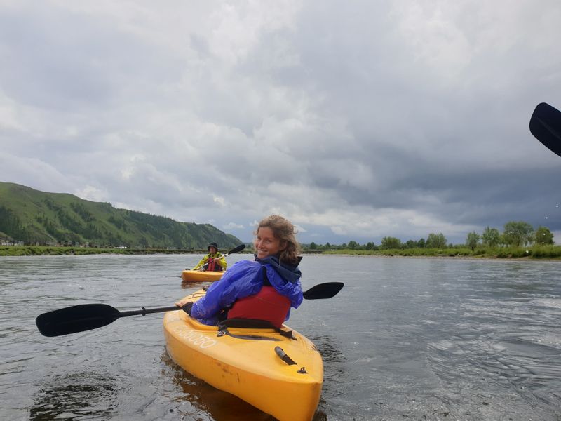 Ulaanbaatar Private Tour - This photo was taken when we were kayaking tour. It was a soft rainy day; we had so much fun. 