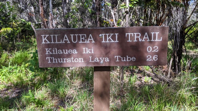 Hawaii (Big Island) Private Tour - Crater Rim Trail sign.