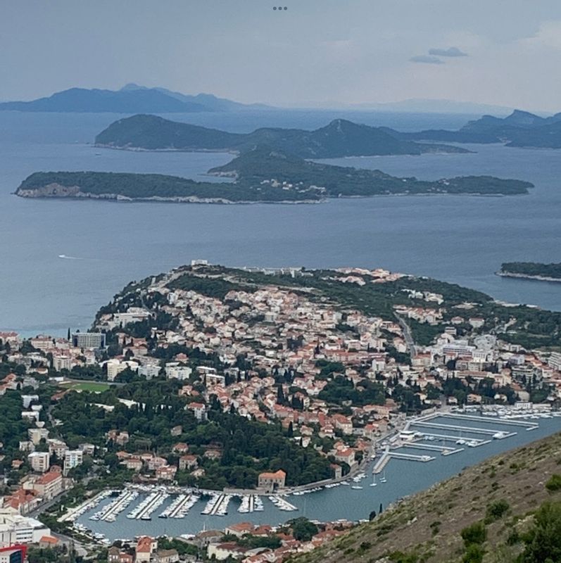 Dubrovnik Private Tour - New part of Dubrovnik with the bay of Gruž and the Elafiti archipelago- view from Srdj