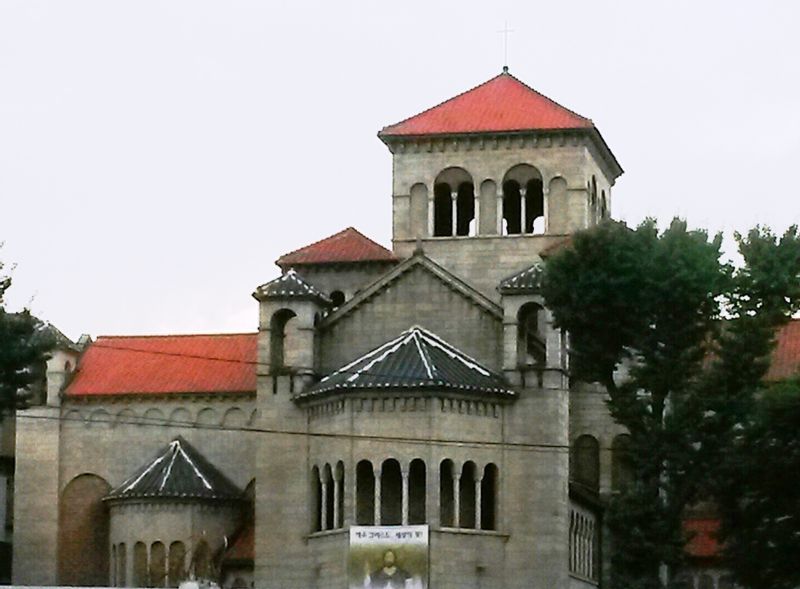 Seoul Private Tour - Seoul Anglican Cathedral -- we just see it from the outside like this, but if you want to we can go-over to view the beautiful interior...