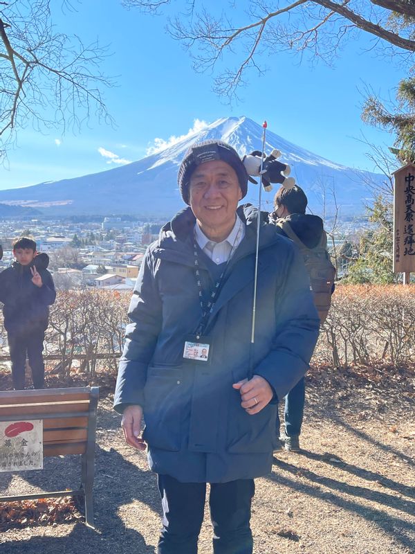 Mount Fuji Private Tour - Hi, this is me "Tsutomu" (TOM) with Mt. Fuji behind my back. It was a beautiful day at the end of December 2022. Hopefully the air will be as clear as this at the time of your visit!! Looking forward to guiding you soon (^^)