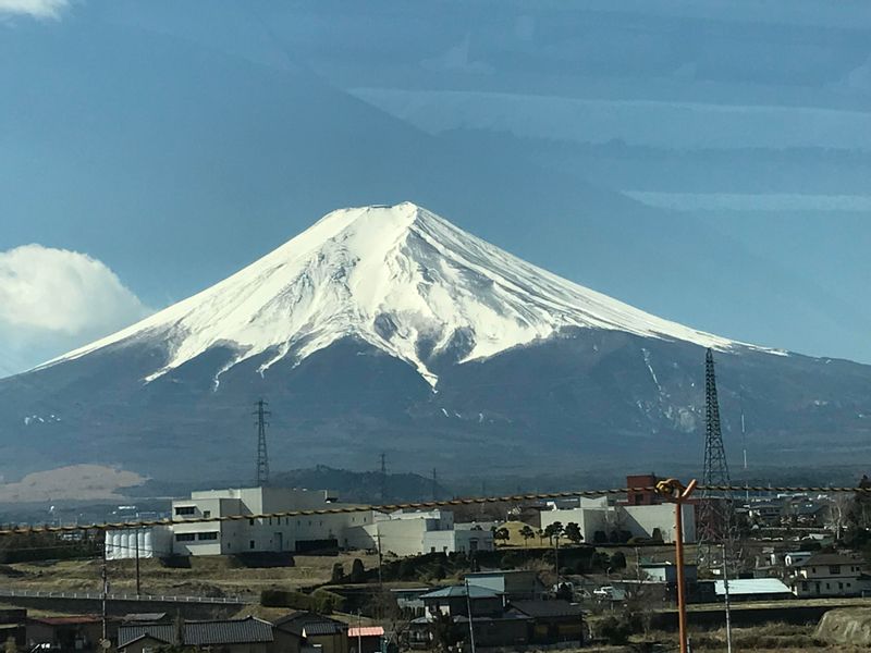 Mount Fuji Private Tour - This is a typical view of Mt. Fuji in the winter!! Beautifully covred with snow reflecting spectrum of sunshine.