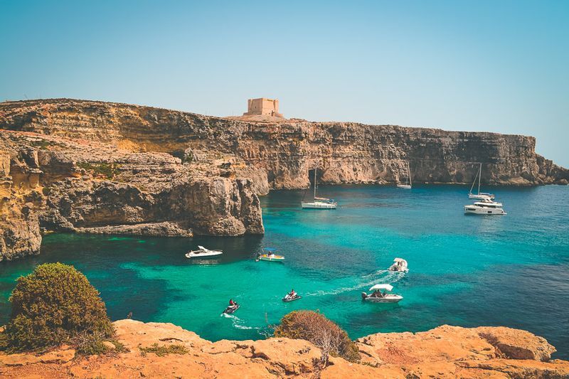 Malta Private Tour - Crystal Lagoon and Santa Marija Tower on Comino