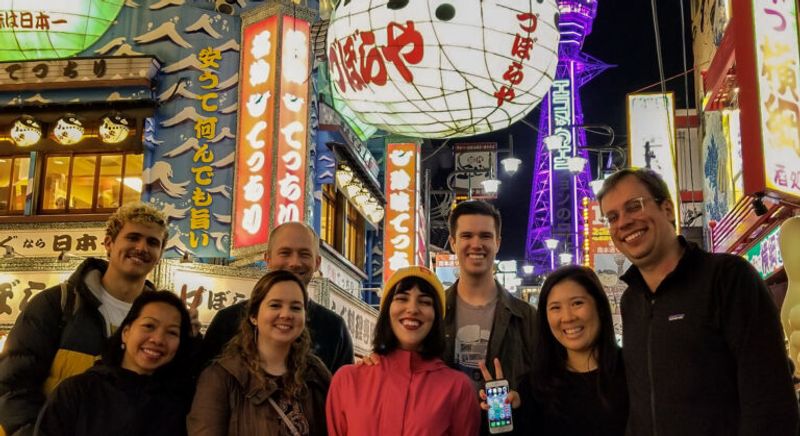 Osaka Private Tour - Likes flies to a light....humans to neons!! You'll love this neighborhood! 