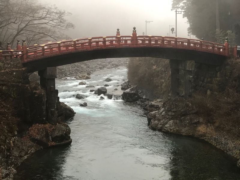 Tokyo Private Tour - "Shin-kyo" which means Sacred Bridge in Japanese language. You would be in the middle of this bridge for beautiful pictures with this red sacred bridge.