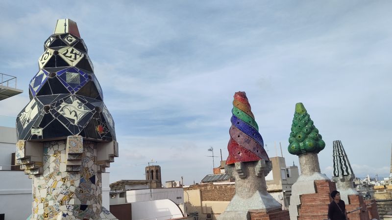 Barcelona Private Tour - A chimney forest at Güell Palace.